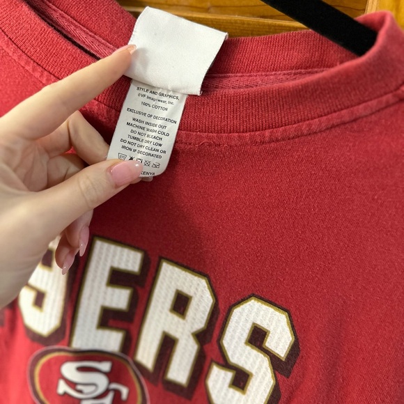 Vintage San Francisco 49ers NFL long sleeve red shirt size XL - Picture 8 of 9